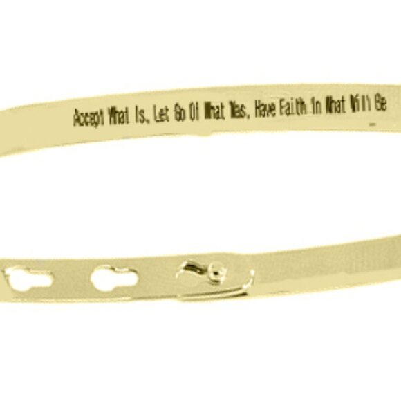Accept What Is, Let Go Of What Was,.Adjustable Inscription 7mm Wide Brac… - Picture 2 of 4